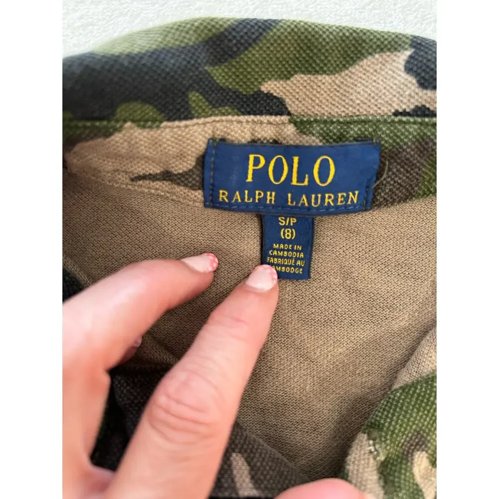 Polo by Ralph Lauren Big Pony Camoflauge Polo Shirt Youth 8